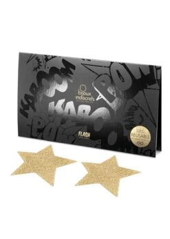 Bijoux Indiscrets Flash Star Glitter Nipple Reusable Covers