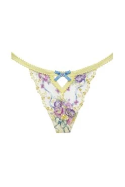 Lavender Meadows Embroidery Thong Panty -Underwear Specialty Store 2022.12.09.ForLove Lemons24868