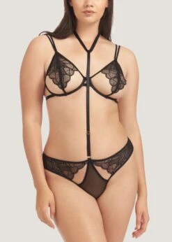 BLUEBELLA Emerson (Black) Open Cup Lace Bra -Underwear Specialty Store 35100.BK bluebella emerson open cup lace bra black cupless sexy lingerie H