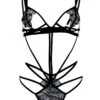 BLUEBELLA Emerson (Black) Strappy Body -Underwear Specialty Store 35106.bk bluebella emerson strappy body black sexy lingerie a 1