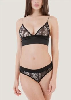 BLUEBELLA Morgan Mesh Brief With Satin Waistband -Underwear Specialty Store 35144.bk bluebella morgan mesh brief satin wasitband black sexy lingerie d