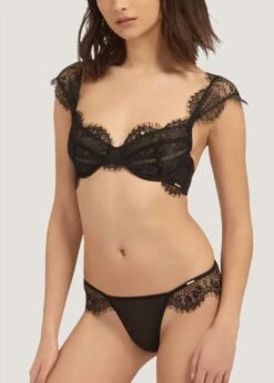 BLUEBELLA Marina Thong 14 BLUEBELLA Marina Thong -Underwear Specialty Store 40164 bluebella marina thong boyshort lace mesh black bottoms sexy lingerie D