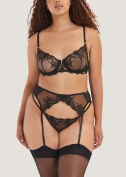 BLUEBELLA Marseille Thong (Black) 19 BLUEBELLA Marseille Thong (Black) -Underwear Specialty Store 41201 bluebella marseille thong black lace gstring bottoms sexy lingerie F