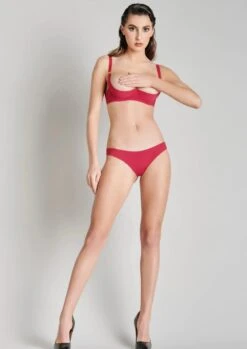 Maison Close Tapage Nocturne (Red) 1/4 Cup Bra -Underwear Specialty Store 608000 maison close tapage nocturne 1 4 cup bra nonpadded cupless red sexy lingerie J