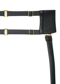 Maison Close Chambre Noire Suspender Belt -Underwear Specialty Store 608609 maison close chambre noire suspender belt black leather gold sexy lingerie F