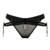 Merida Suspender Brief (Black) -Underwear Specialty Store AW21K05B bordelle merida suspender brief black ouvert sexy lingerie bottoms A