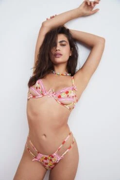 Painterly Floral Thong Panty