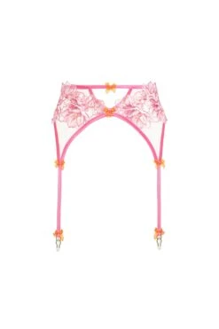 Hibiscus Embroidery Garter Belt -Underwear Specialty Store SKGB1209 SU22 HIBISCUS 0127 2