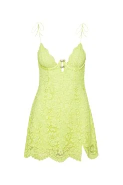 Creamsicle Lace Slip Dress -Underwear Specialty Store SKSP1618 SU22 MINTGREEN 0094