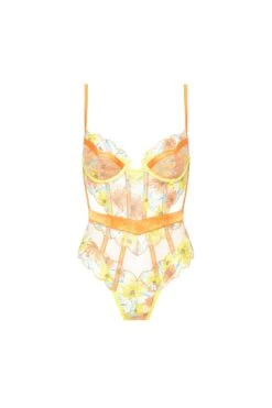 Waterlily Embroidery Teddy -Underwear Specialty Store SKSP1623 SU22 ORANGE 0110