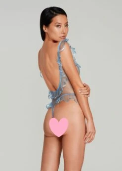 AGENT PROVOCATEUR Lorna Party Body (Baby Blue) 8 AGENT PROVOCATEUR Lorna Party Body (Baby Blue) -Underwear Specialty Store agent provcateur lorna party body baby blue soft mesh luxury lingerie C copy
