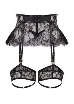 AGENT PROVOCATEUR Alyss Suspender Garter (Black) -Underwear Specialty Store agent provocateur alyss suspender detachable garter waist belt black lace luxury lingerie E