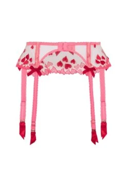 AGENT PROVOCATEUR Cupid Suspender (Red / Pink) -Underwear Specialty Store agent provocateur cupid 1 suspender belt pink sexy luxury lingerie G