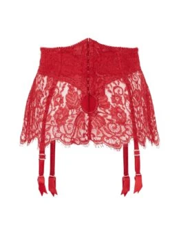 AGENT PROVOCATEUR Kateryna Waspie (Red) -Underwear Specialty Store agent provocateur kateryna waspie suspender belt high waist red valentines lingerie sexy luxury lingerie G