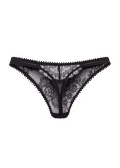 AGENT PROVOCATEUR Kiya Thong (Black) -Underwear Specialty Store agent provocateur kiya thong black lace luxury lingerie D