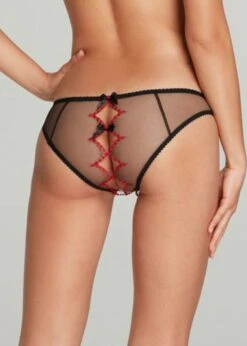 AGENT PROVOCATEUR Lorna Heart Ouvert (Black / Red) -Underwear Specialty Store agent provocateur lorna heart ouvert panty black sexy luxury lingerie C
