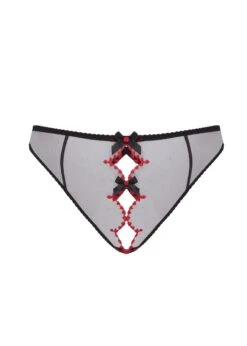 AGENT PROVOCATEUR Lorna Heart Ouvert (Black / Red) -Underwear Specialty Store agent provocateur lorna heart ouvert panty black sexy luxury lingerie F