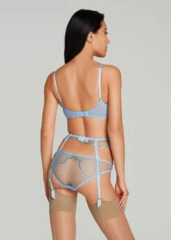 AGENT PROVOCATEUR Lorna Party Suspender (Baby Blue) -Underwear Specialty Store agent provocateur lorna party suspender belt baby blue luxury lingerie C copy