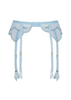 AGENT PROVOCATEUR Lorna Party Suspender (Baby Blue) -Underwear Specialty Store agent provocateur lorna party suspender belt baby blue luxury lingerie F
