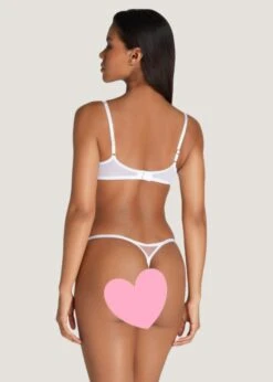 AGENT PROVOCATEUR Lorna Thong (White / Pink) -Underwear Specialty Store agent provocateur lorna thong white pink mesh underwear luxury lingerie C