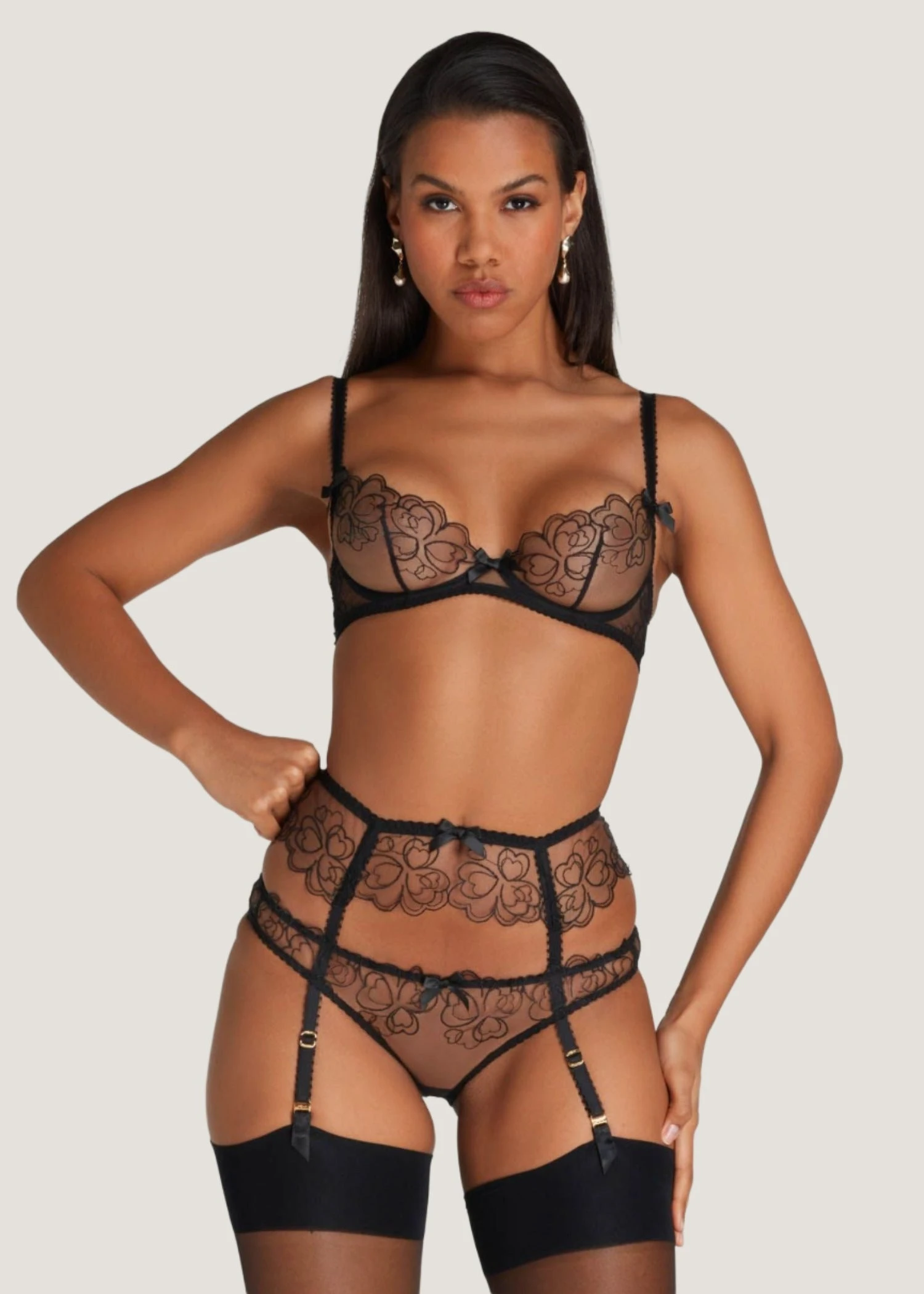 AGENT PROVOCATEUR Maysie Suspender (Black) 4 AGENT PROVOCATEUR Maysie Suspender (Black) - Image 2