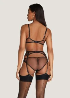 AGENT PROVOCATEUR Maysie Suspender (Black) 7 AGENT PROVOCATEUR Maysie Suspender (Black) -Underwear Specialty Store agent provocateur maysie suspender belt black mesh luxury lingerie C