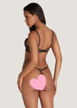 AGENT PROVOCATEUR Maysie Thong (Black) -Underwear Specialty Store agent provocateur maysie thong black mesh underwear luxury lingerie C