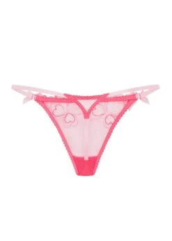 AGENT PROVOCATEUR Maysie Thong (Fuchsia / Baby Pink) -Underwear Specialty Store agent provocateur maysie thong underwear valentines lingerie pink luxury lingerie F