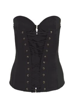 AGENT PROVOCATEUR Mercy Satin Corset (Black) 11 AGENT PROVOCATEUR Mercy Satin Corset (Black) -Underwear Specialty Store agent provocateur mercy satin corset cupped black luxury lingerie E