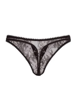 AGENT PROVOCATEUR Vallentina Thong (Black) -Underwear Specialty Store agent provocateur vallentina thong black lace underwear bottoms luxury lingerie D