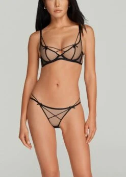 Underwear Specialty Store -Underwear Specialty Store agent provocateur zella underwired plunge bra non padded black sexy luxury lingerie D