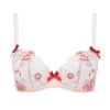 AGENT PROVOCATEUR Zuri Bra (Red / Blue) 2 AGENT PROVOCATEUR Zuri Bra (Red / Blue) -Underwear Specialty Store agent provocateur zuri bra underwired red blue sand luxury lingerie E