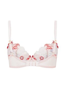AGENT PROVOCATEUR Zuri Bra (Red / Blue) -Underwear Specialty Store agent provocateur zuri bra underwired red blue sand luxury lingerie F