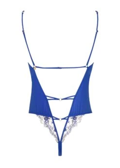 After Midnight Bodysuit (Ink Blue) -Underwear Specialty Store atelier amour after midnight bodysuit ink blue luxury lingerie sexy bodysuit F