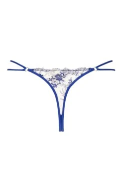 After Midnight String Thong (Ink Blue) -Underwear Specialty Store atelier amour after midnight string thong ink blue luxury lingerie sexy underwear G