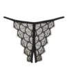 Mystic Shadow Open Thong -Underwear Specialty Store atelier amour mystic shadow open thong black mesh ouvert crotchless thong sexy lingerie A