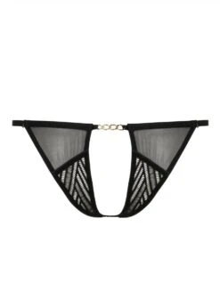 Sensual Wave Open Brief -Underwear Specialty Store atelier amour onde sensuelle black lace open brief ouvert panty sexy lingerie E