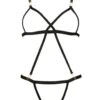Please Me Open Body Harness -Underwear Specialty Store atelier amour please me open black body harness bondage bodywear sexy lingerie A