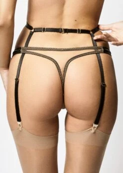 Maria Suspender -Underwear Specialty Store aw1804 mar.bk edge o beyond maria suspender black sexy lingerie bottoms e