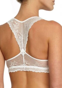 Eberjey Colette Racerback Bralet (White) -Underwear Specialty Store b718r eberjey colette racerback bralet bralette bra white lingerie c