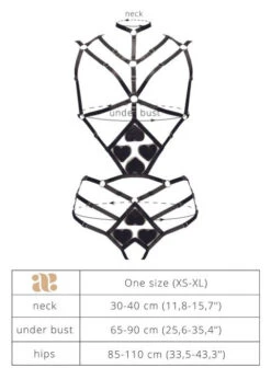 Love Time (Black) Body Harness -Underwear Specialty Store baed stories love line love time body black body harness bdsm sexy lingerie F