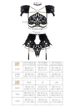 Black Angel Role-Playing Cupless Bra Lingerie Set -Underwear Specialty Store baed stories mystery collection black angel role playing lingerie set black H