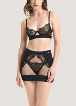 BLUEBELLA Alanna Skirt 13 BLUEBELLA Alanna Skirt -Underwear Specialty Store bluebella alanna skirt see through mesh black lace sexy lingerie D