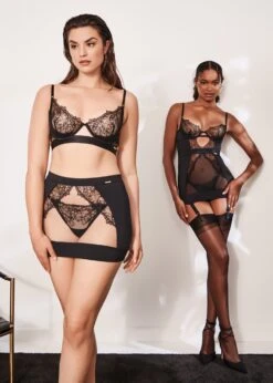 BLUEBELLA Alanna Skirt 16 BLUEBELLA Alanna Skirt -Underwear Specialty Store bluebella alanna skirt see through mesh black lace sexy lingerie G