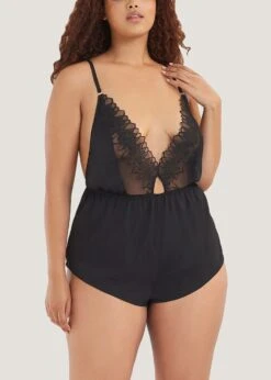 BLUEBELLA Alina Teddy -Underwear Specialty Store bluebella alina teddy black mesh embroidery sleepwear luxury lingerie D