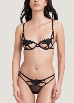 BLUEBELLA Amina (Black) Open Bra -Underwear Specialty Store bluebella amina bra cupless openbra black sexy lingerie 41260 D