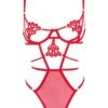BLUEBELLA Aria Wired Body (Red) -Underwear Specialty Store bluebella aria wired body red cupless ultra sexy lingerie bodywear A
