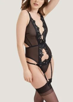 BLUEBELLA Avery Soft Basque -Underwear Specialty Store bluebella avery soft basque black bodywear bodysuit luxury lingerie C