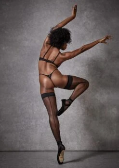 BLUEBELLA Back Seam Leg / Plain Top Hold Ups (Black) -Underwear Specialty Store bluebella back seam leg plain top hold ups black hosiery stockings C