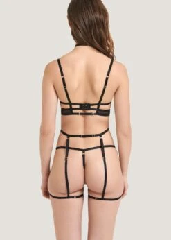 BLUEBELLA Calypso Collar Thigh Harness (Detachable) -Underwear Specialty Store bluebella calypso thigh harness detachable black bodywear bondage sexy lingerie D